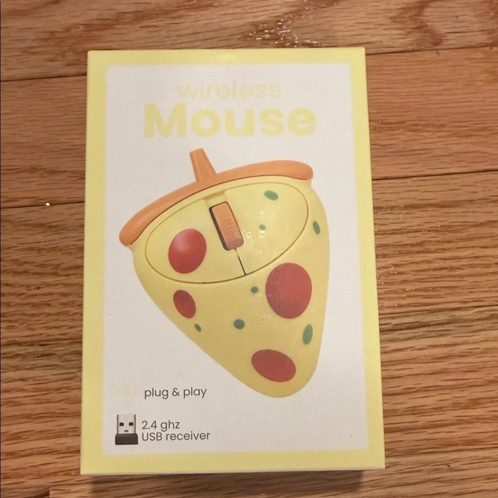 Vivitar Pizza Slice Computer Wireless Mouse 2.4 ghz USB receiver